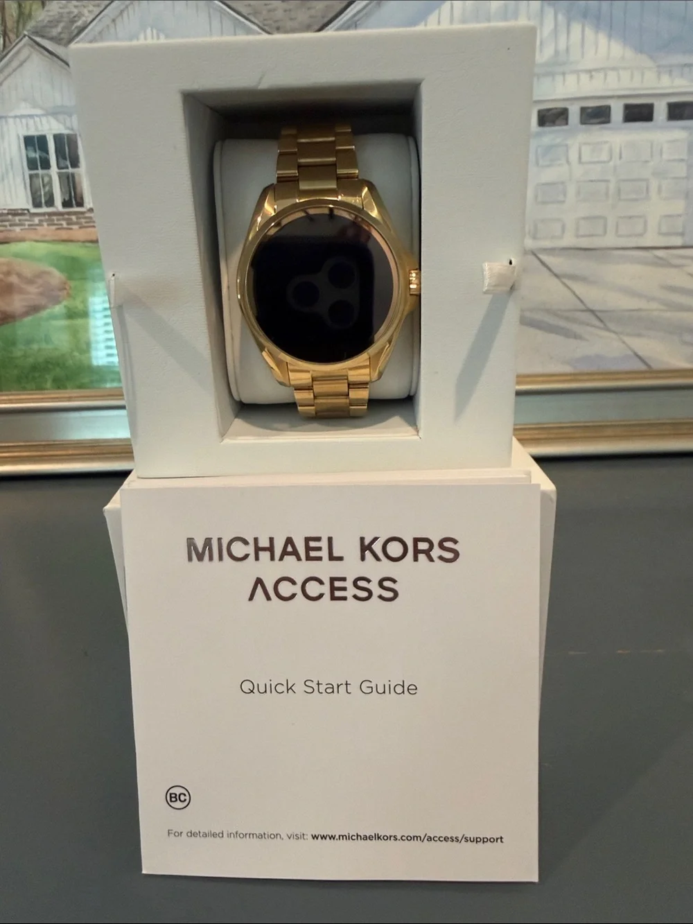 Michael Kors Gold-Tone Smartwatch with Metal Bracelet